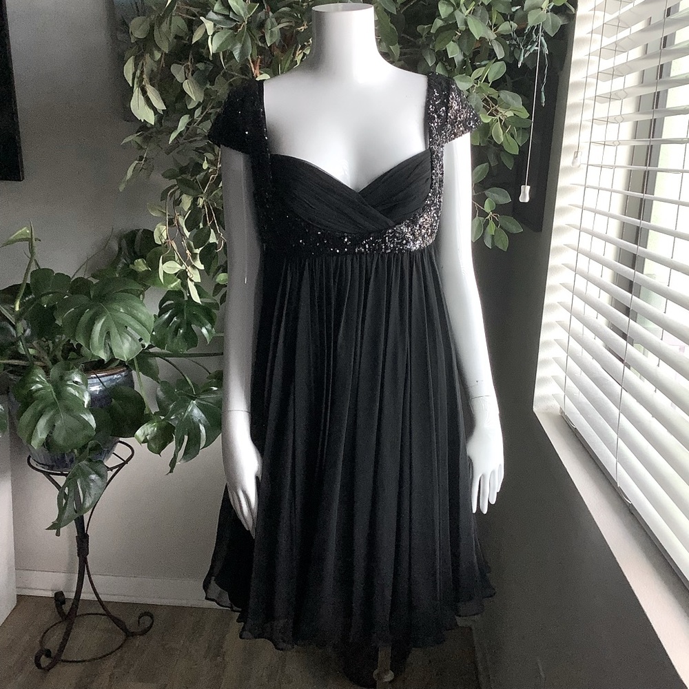 Marchesa Black Sequin Wedding Dress